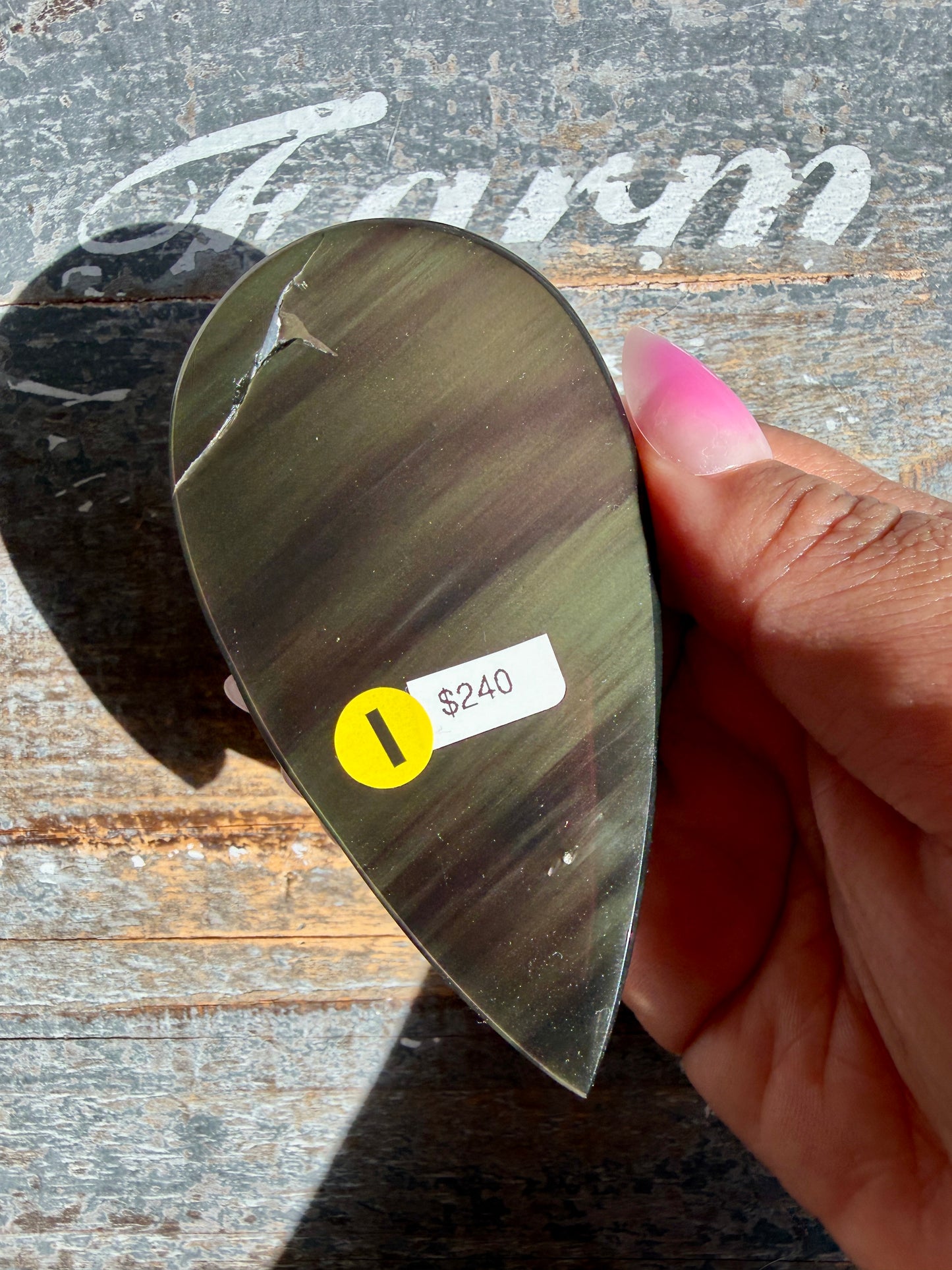 Gorgeous Rainbow Obsidian Alien Head | Opt I