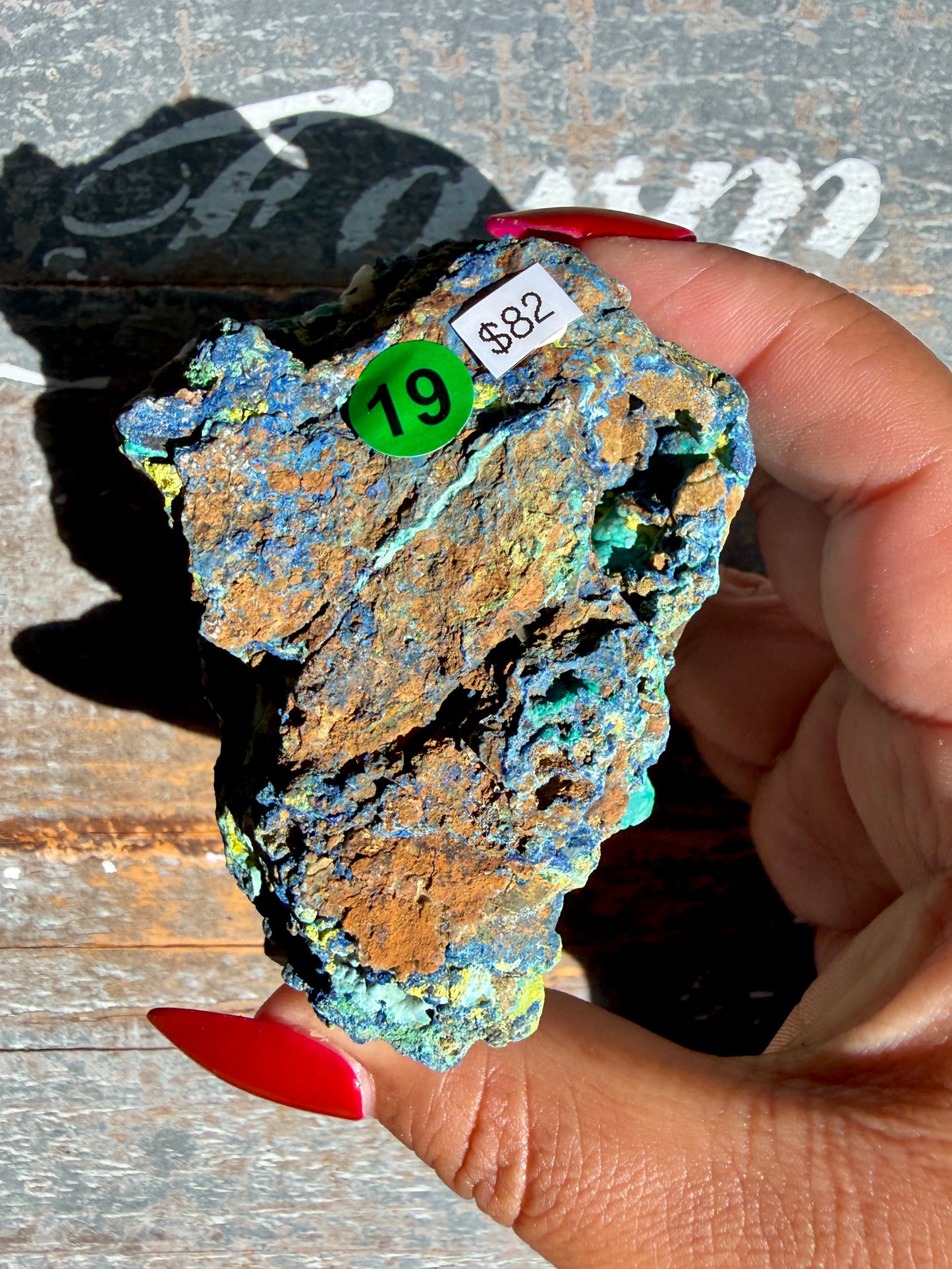 Gorgeous Malachite + Azurite on Matrix Specimen | Opt 19