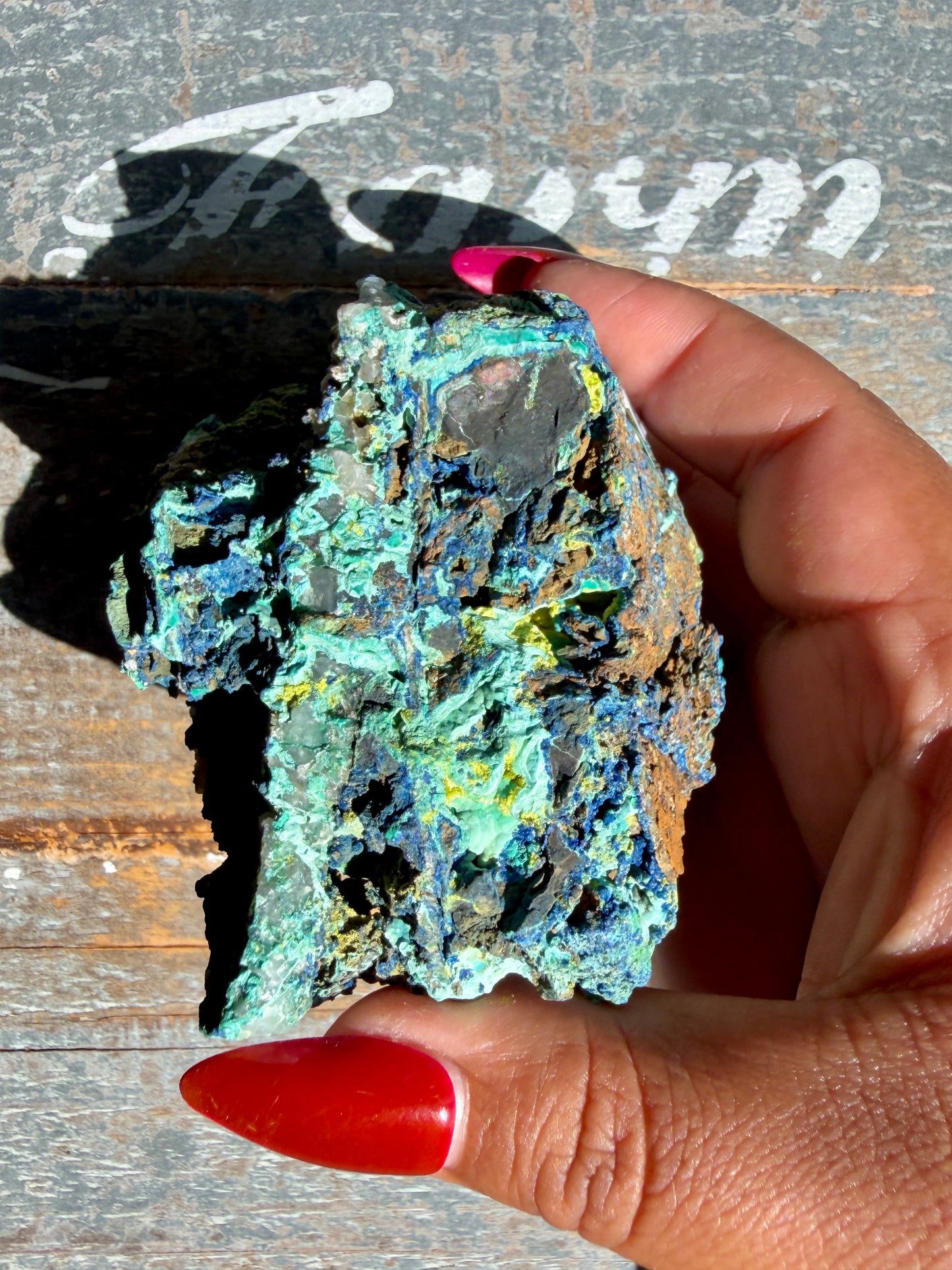 Gorgeous Malachite + Azurite on Matrix Specimen | Opt 19