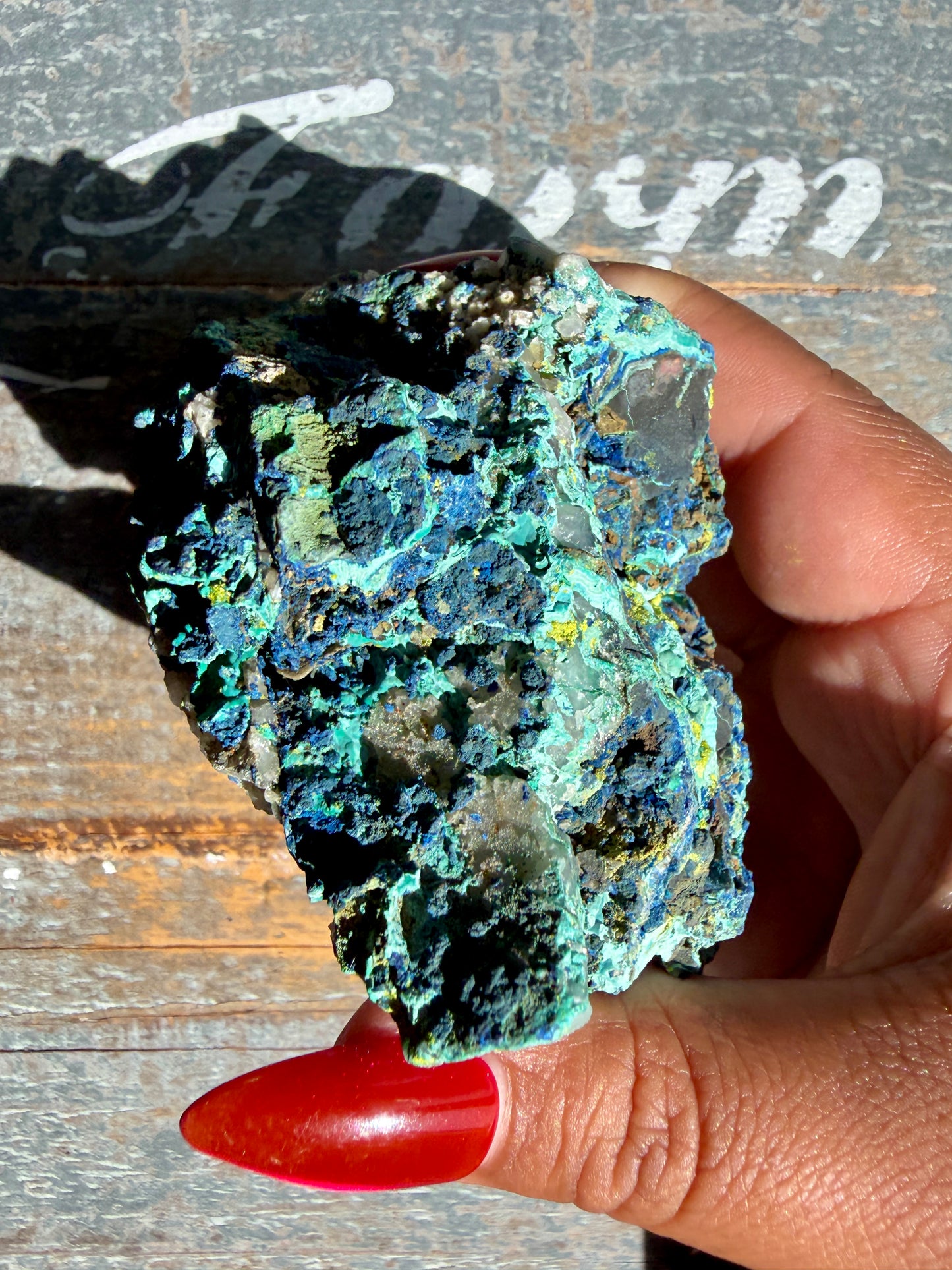 Gorgeous Malachite + Azurite on Matrix Specimen | Opt 19