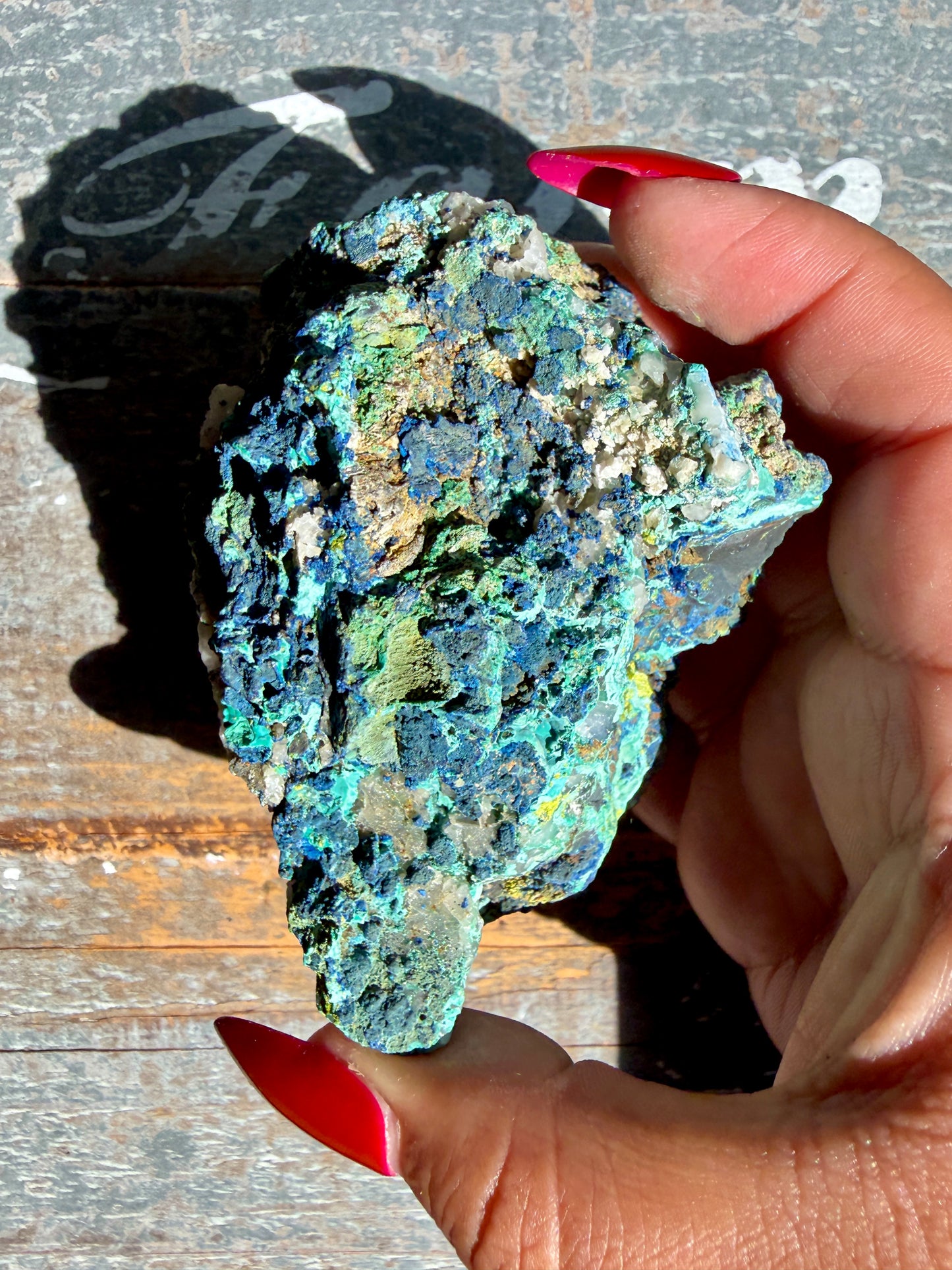 Gorgeous Malachite + Azurite on Matrix Specimen | Opt 19