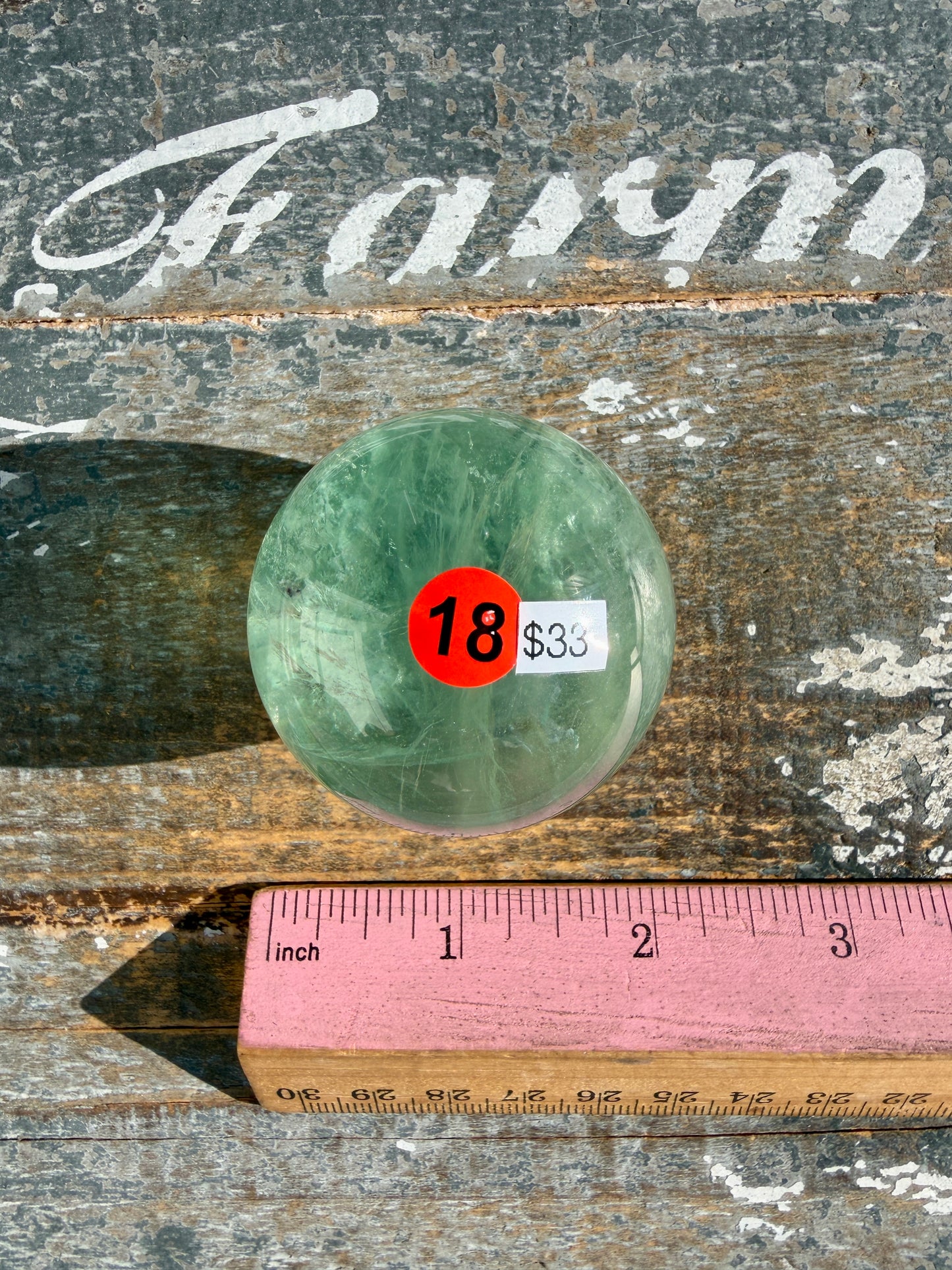 Gorgeous Stormy Water Fluorite Sphere | Opt 18