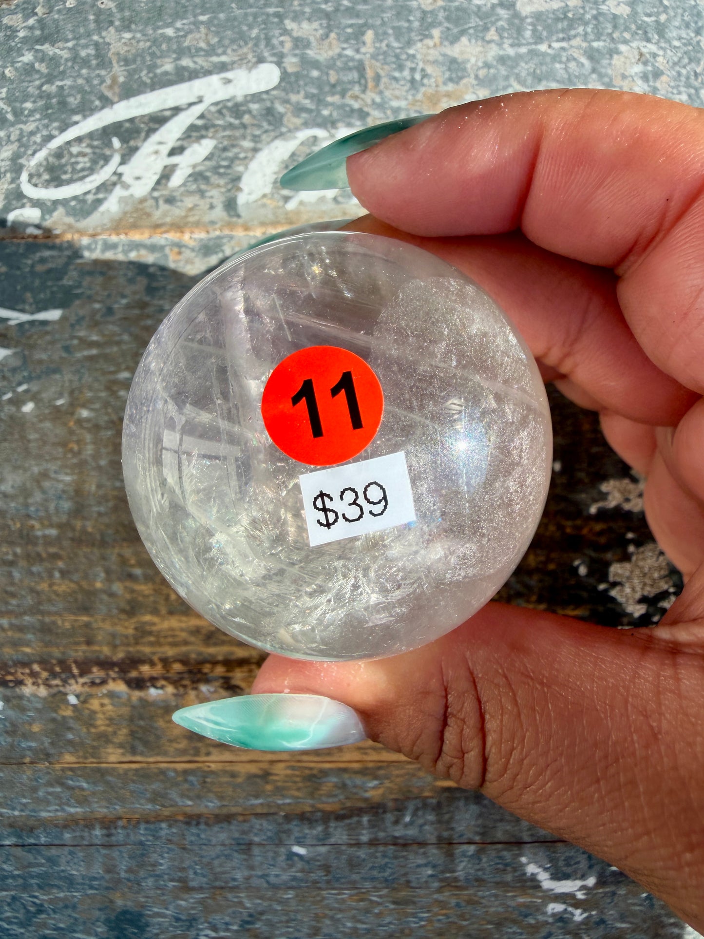 Gorgeous Stormy Water Fluorite Sphere | Opt 11