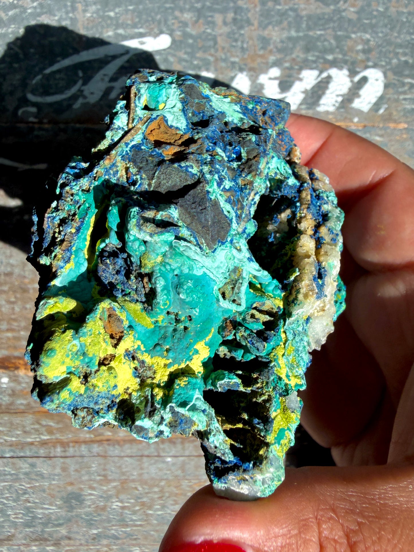 Gorgeous Malachite + Azurite on Matrix Specimen | Opt 19