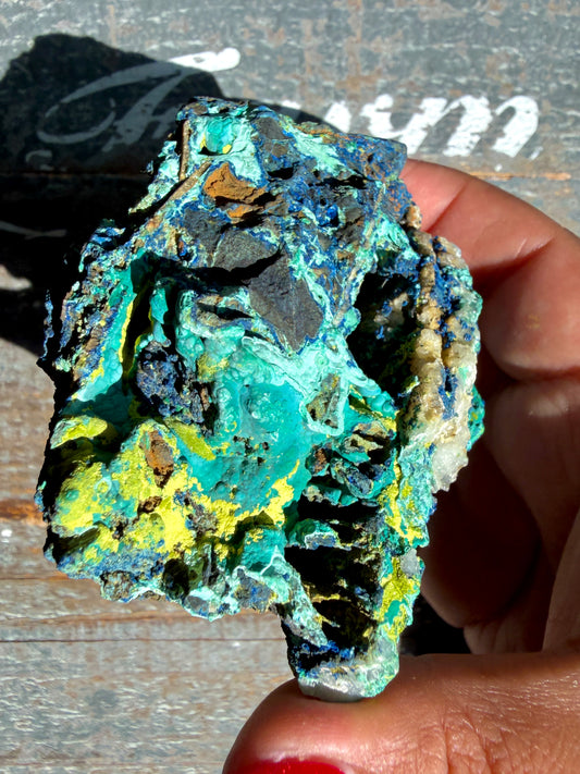 Gorgeous Malachite + Azurite on Matrix Specimen | Opt 19