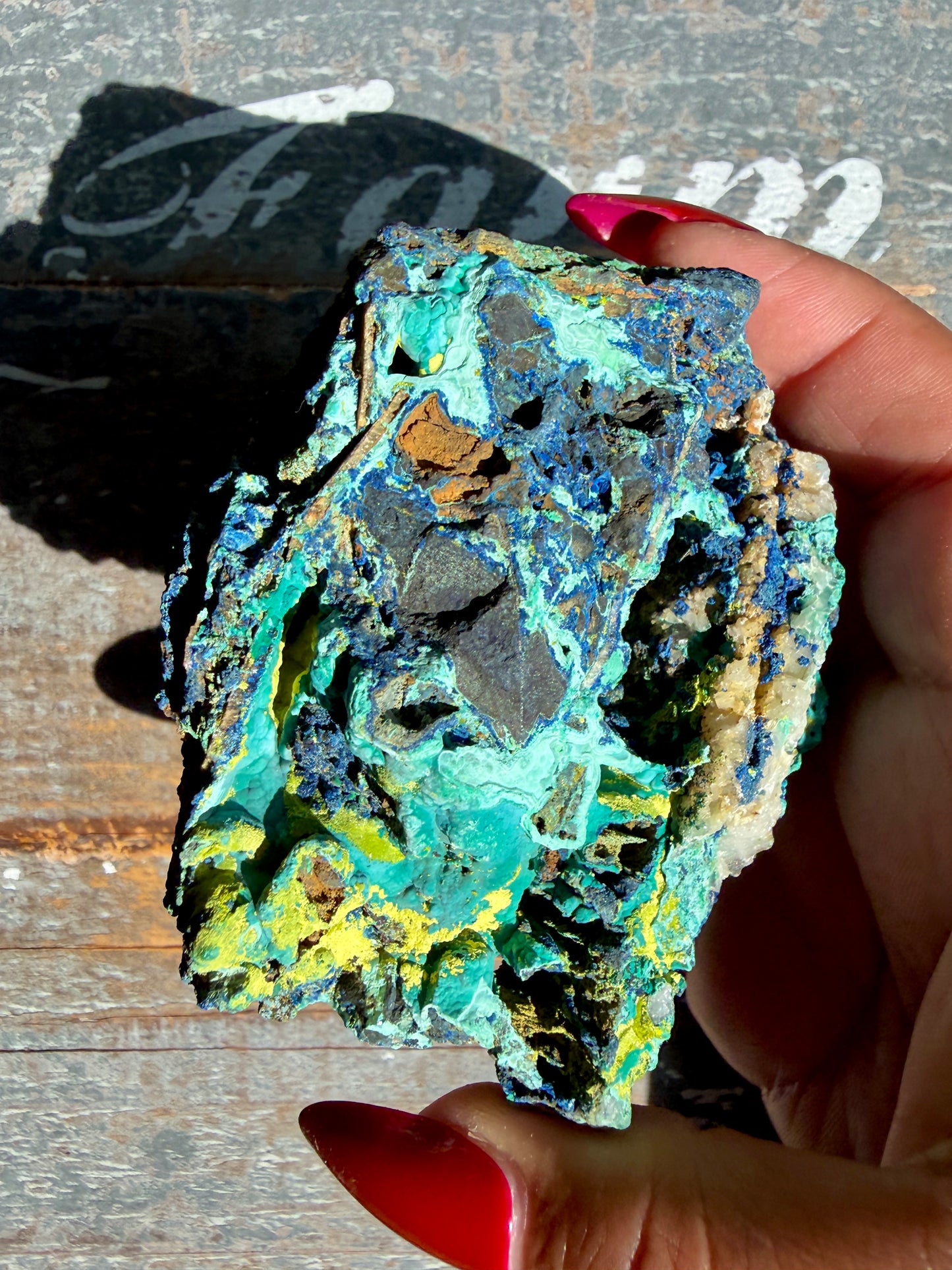 Gorgeous Malachite + Azurite on Matrix Specimen | Opt 19