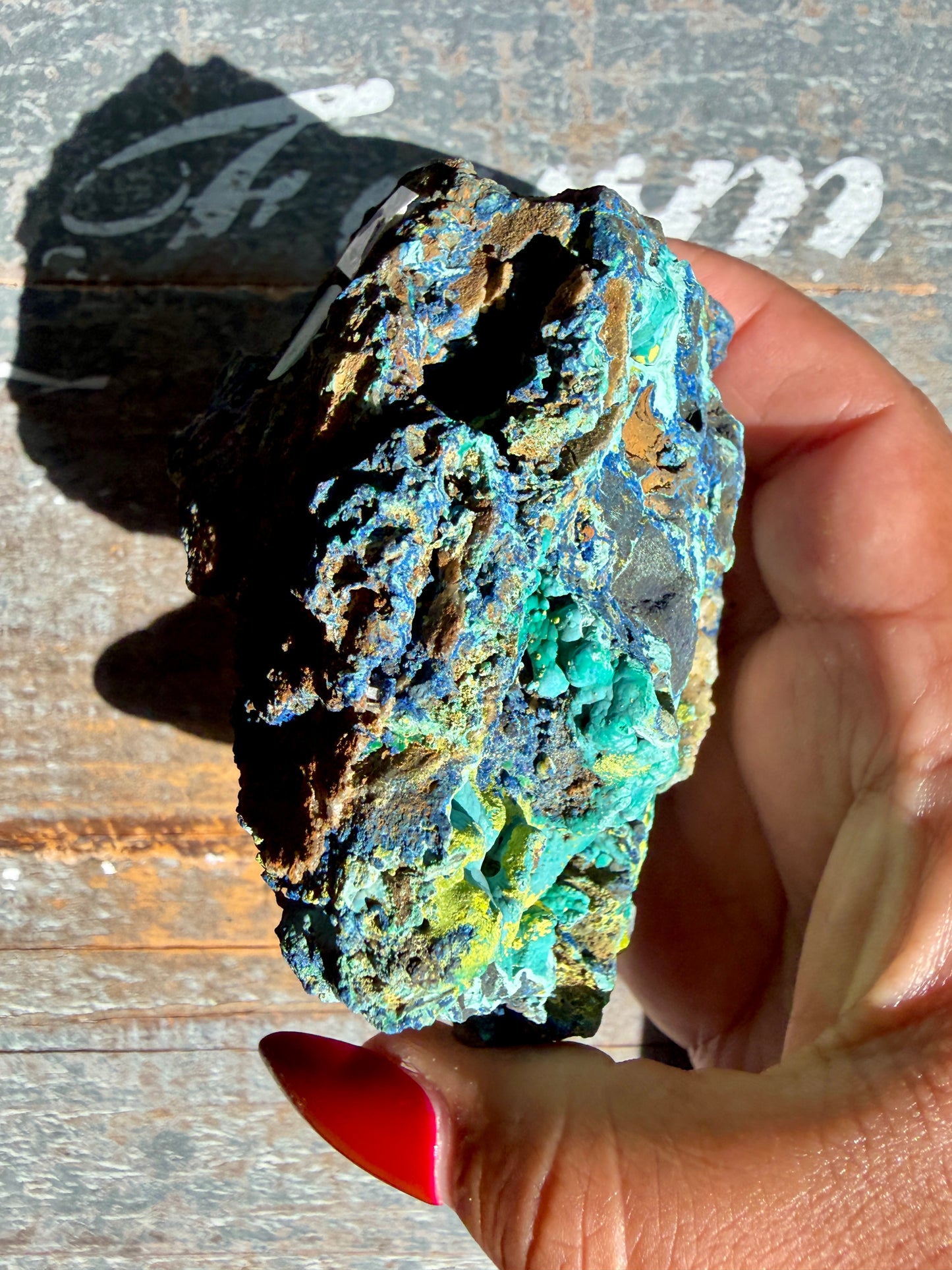 Gorgeous Malachite + Azurite on Matrix Specimen | Opt 19