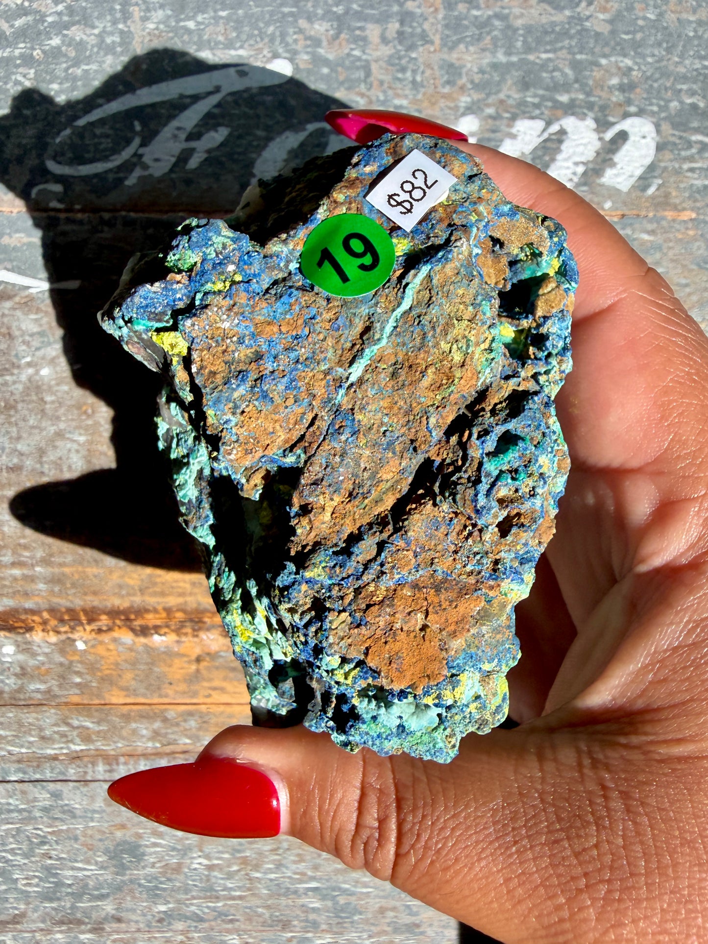Gorgeous Malachite + Azurite on Matrix Specimen | Opt 19