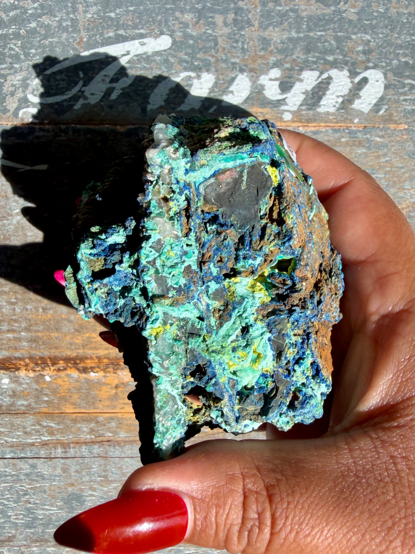 Gorgeous Malachite + Azurite on Matrix Specimen | Opt 19