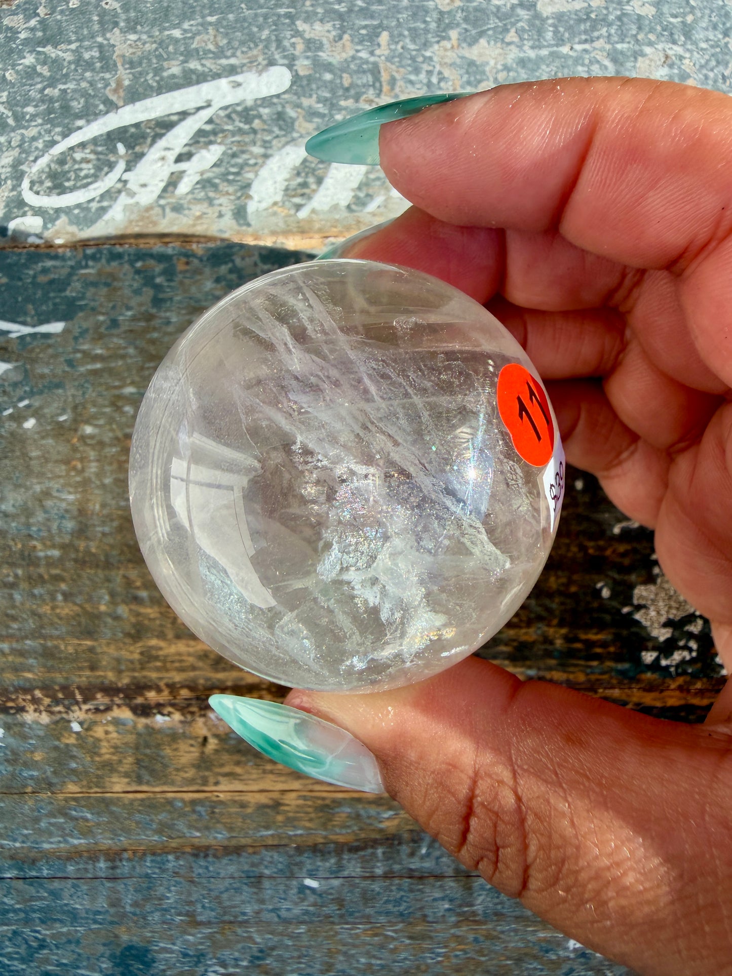 Gorgeous Stormy Water Fluorite Sphere | Opt 11