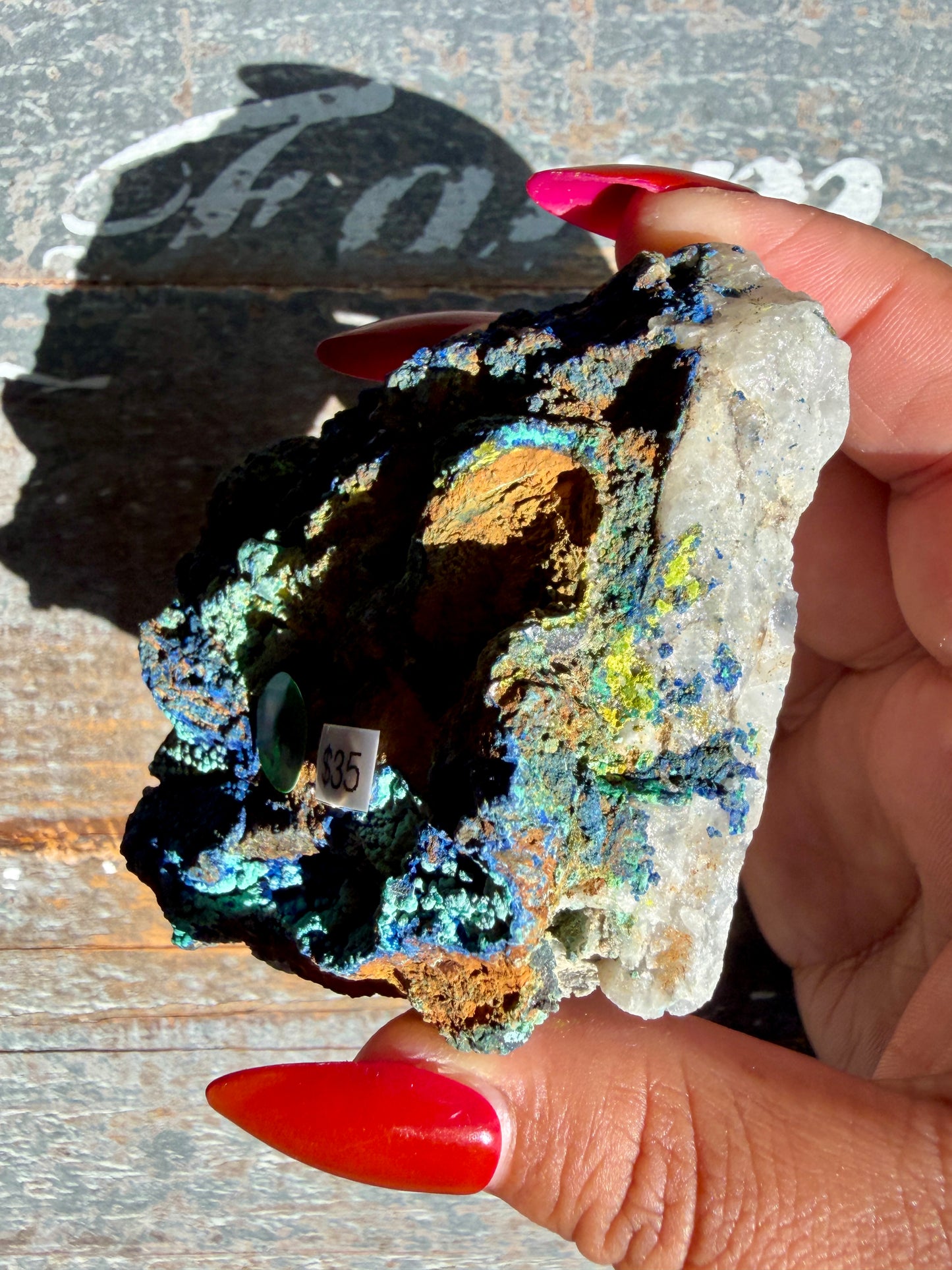 Gorgeous Malachite + Azurite on Matrix Specimen | Opt 18