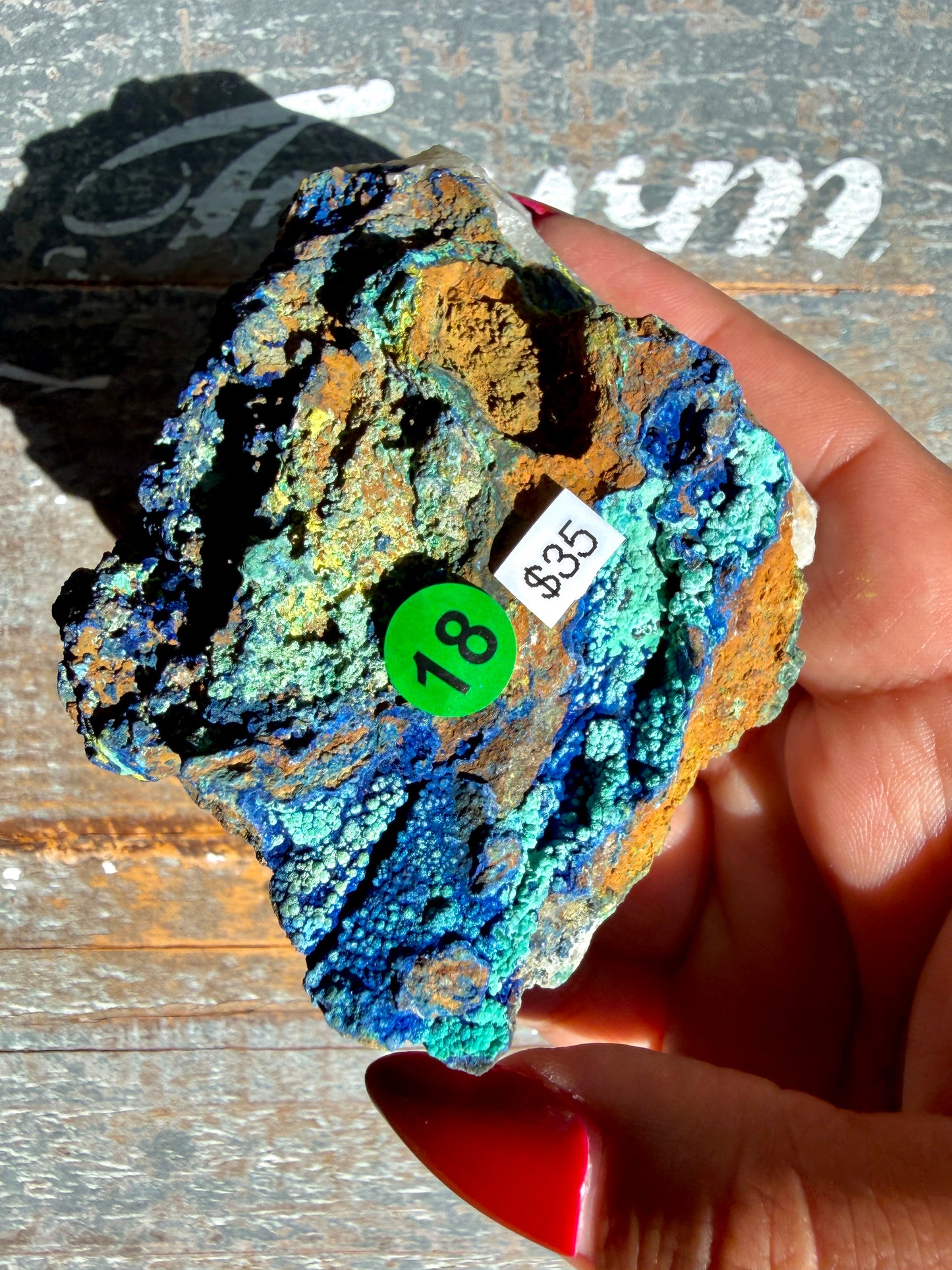 Gorgeous Malachite + Azurite on Matrix Specimen | Opt 18