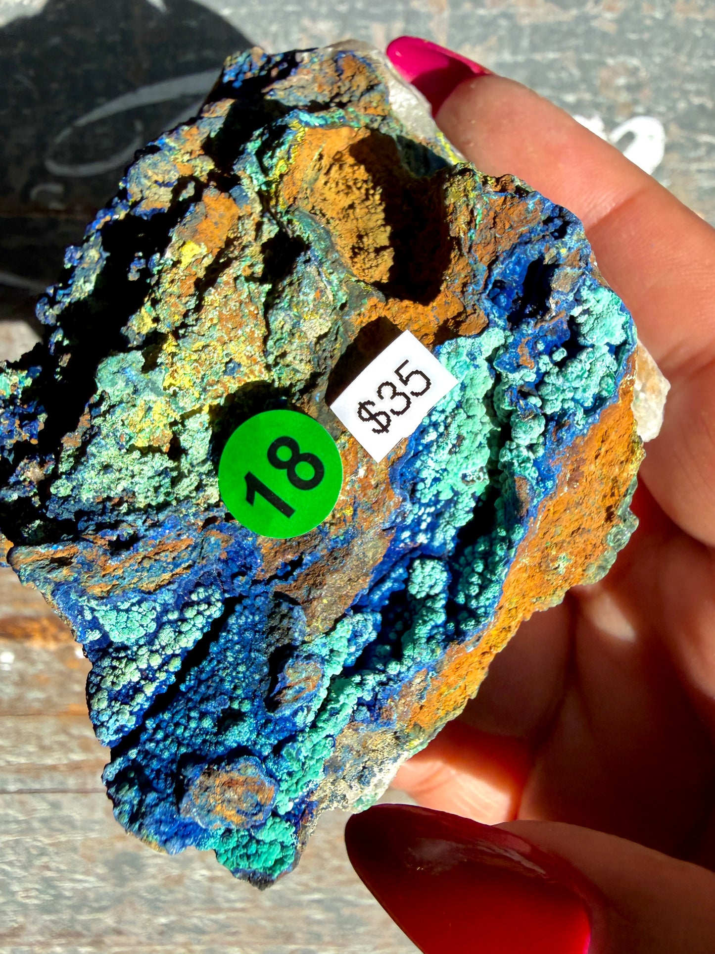 Gorgeous Malachite + Azurite on Matrix Specimen | Opt 18