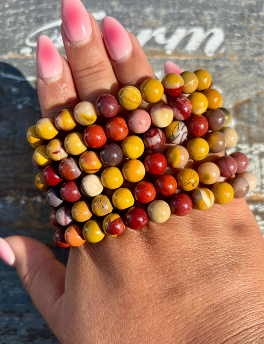 One (1) Gorgeous Mookaite Bracelet | Wrist Size: 6.25-6.5" | 8mm