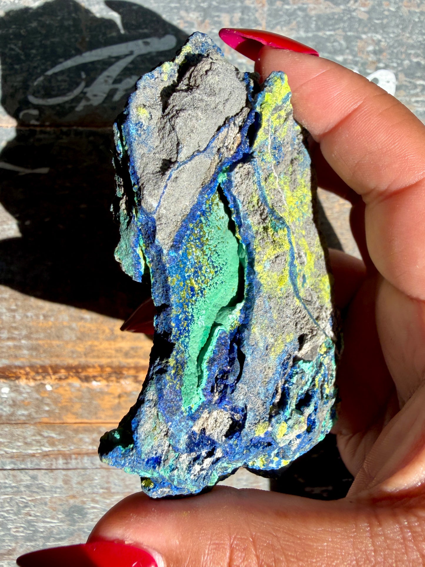 Gorgeous Malachite + Azurite on Matrix Specimen | Opt 16