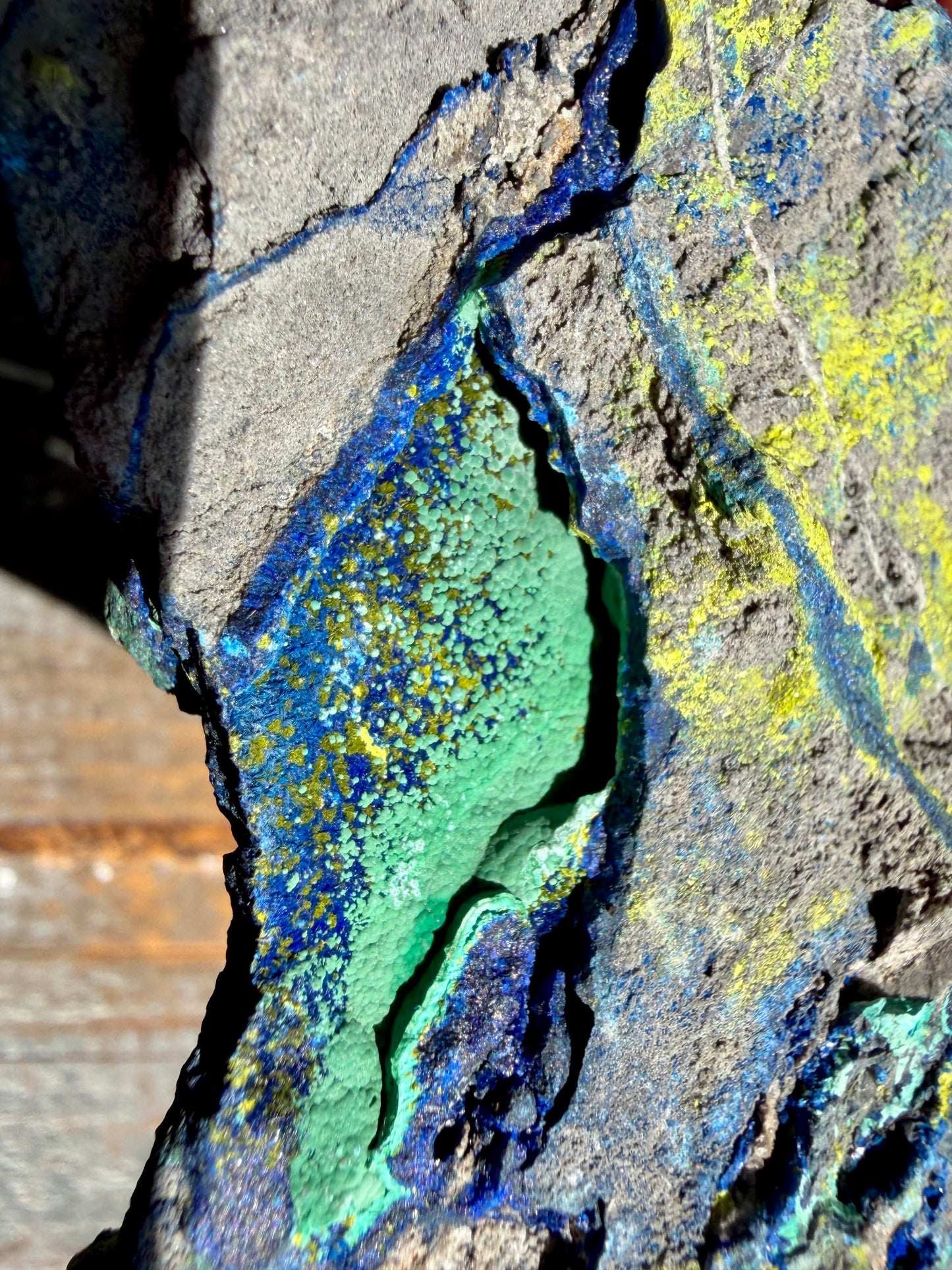 Gorgeous Malachite + Azurite on Matrix Specimen | Opt 16