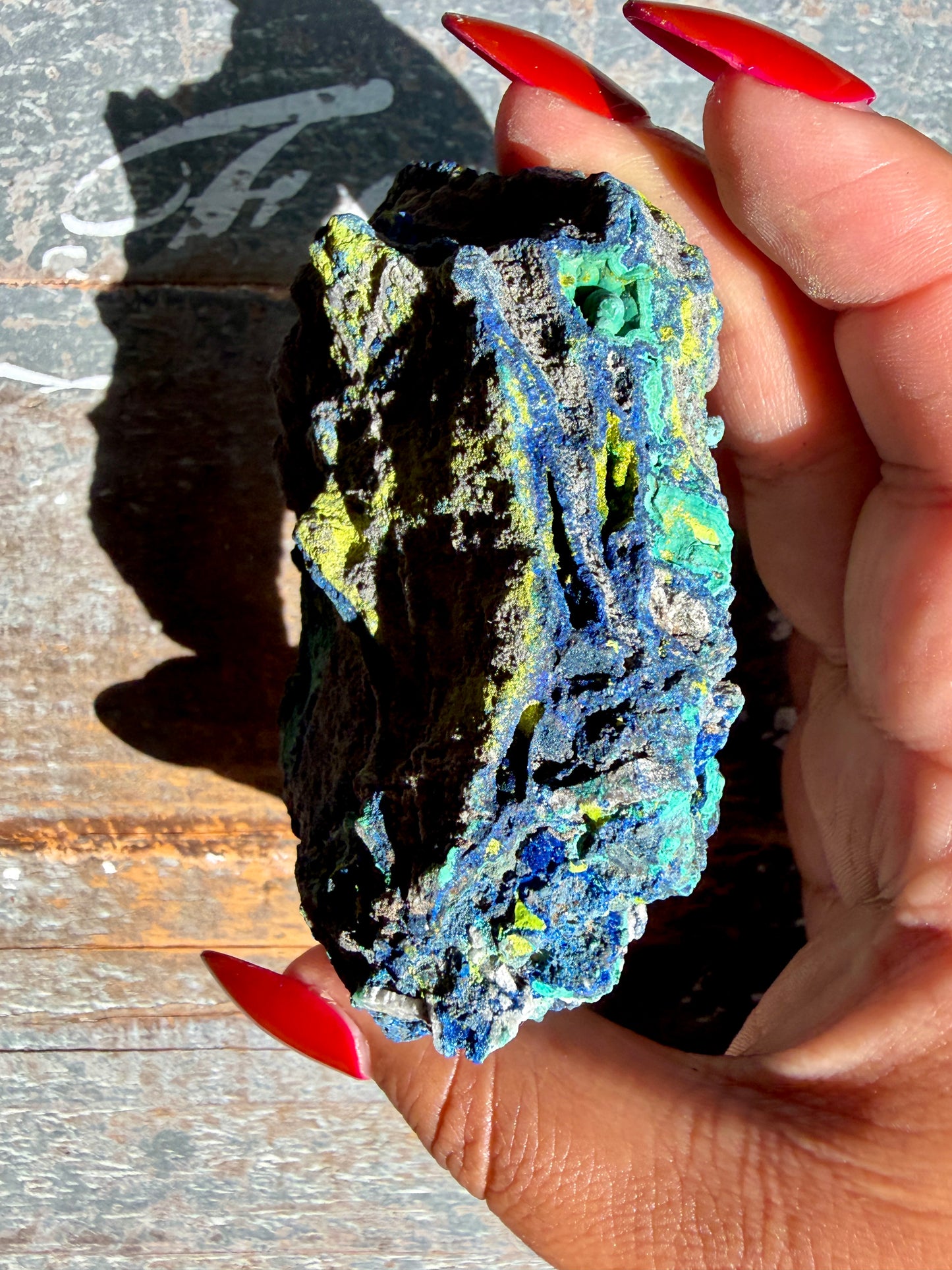 Gorgeous Malachite + Azurite on Matrix Specimen | Opt 16