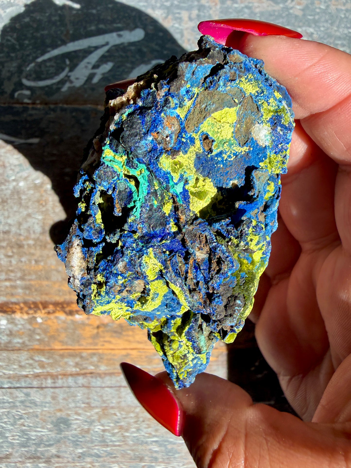 Gorgeous Malachite + Azurite on Matrix Specimen | Opt 17