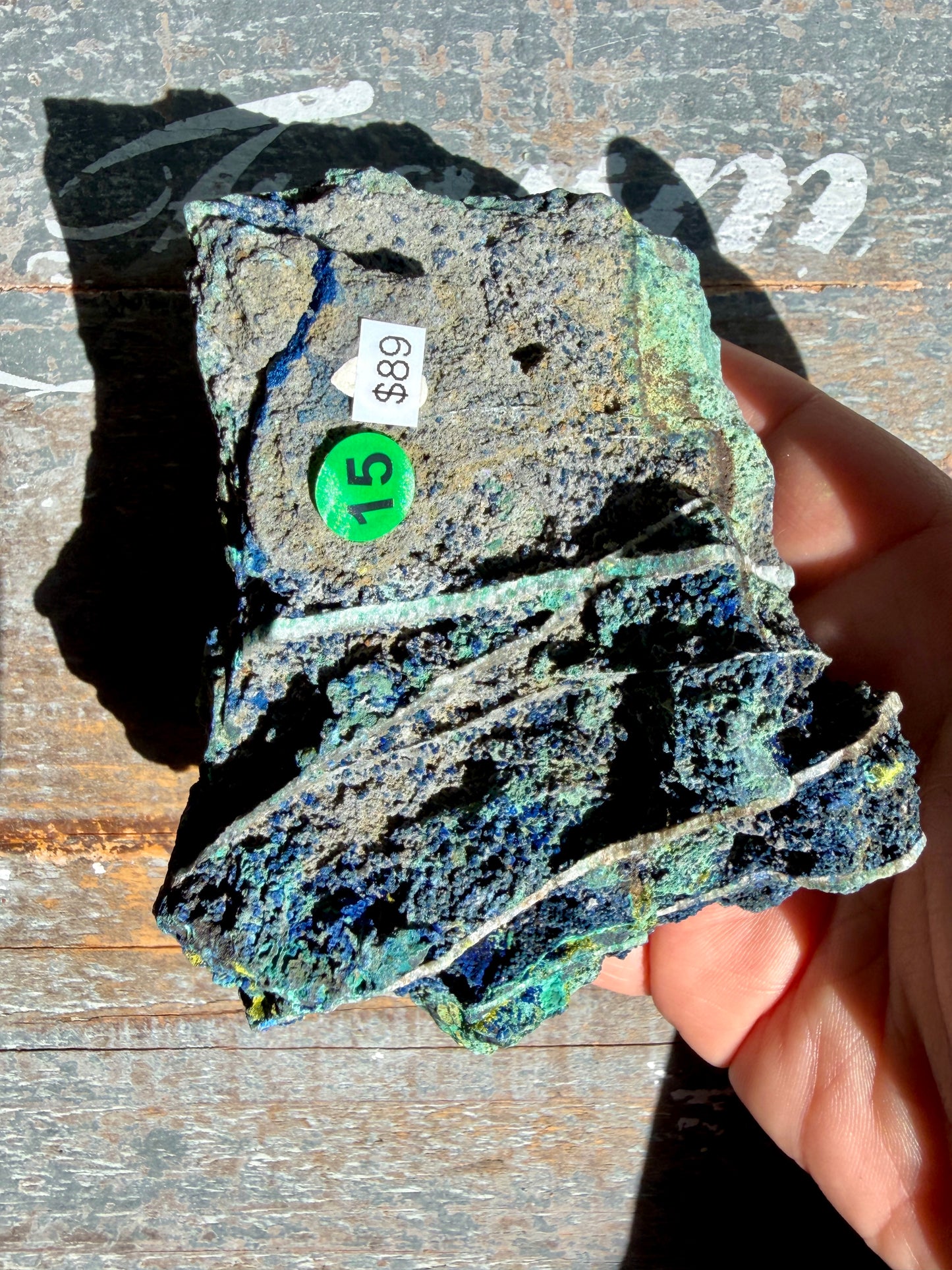 Gorgeous Malachite + Azurite on Matrix Specimen | Opt 15