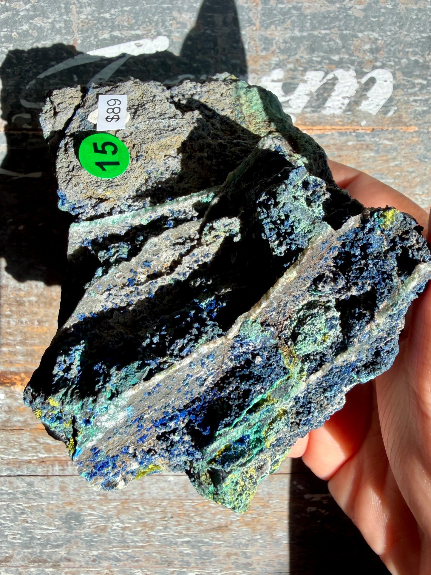 Gorgeous Malachite + Azurite on Matrix Specimen | Opt 15