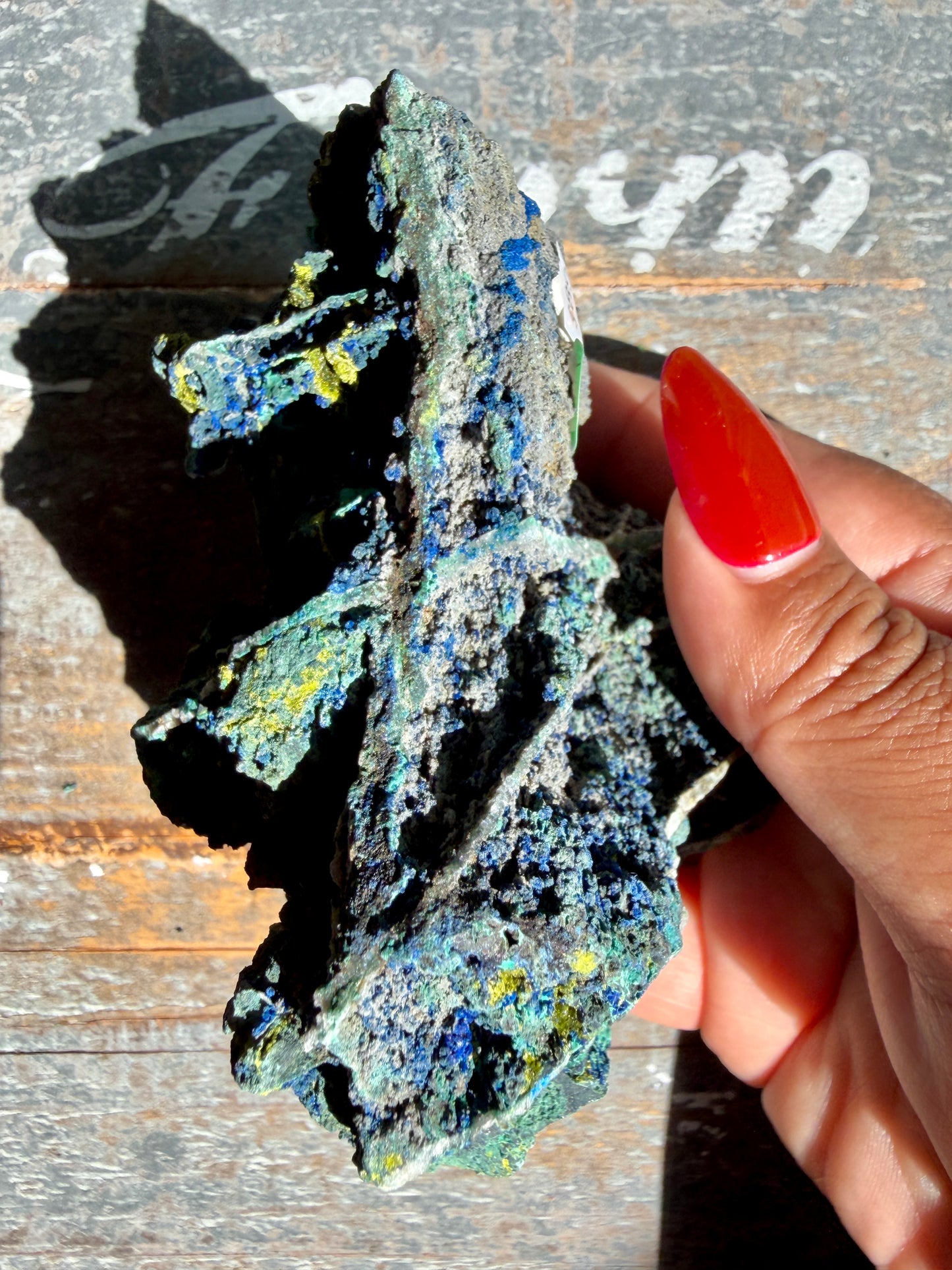 Gorgeous Malachite + Azurite on Matrix Specimen | Opt 15
