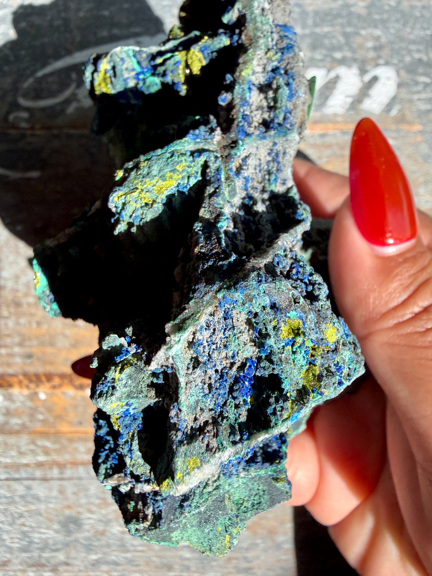 Gorgeous Malachite + Azurite on Matrix Specimen | Opt 15
