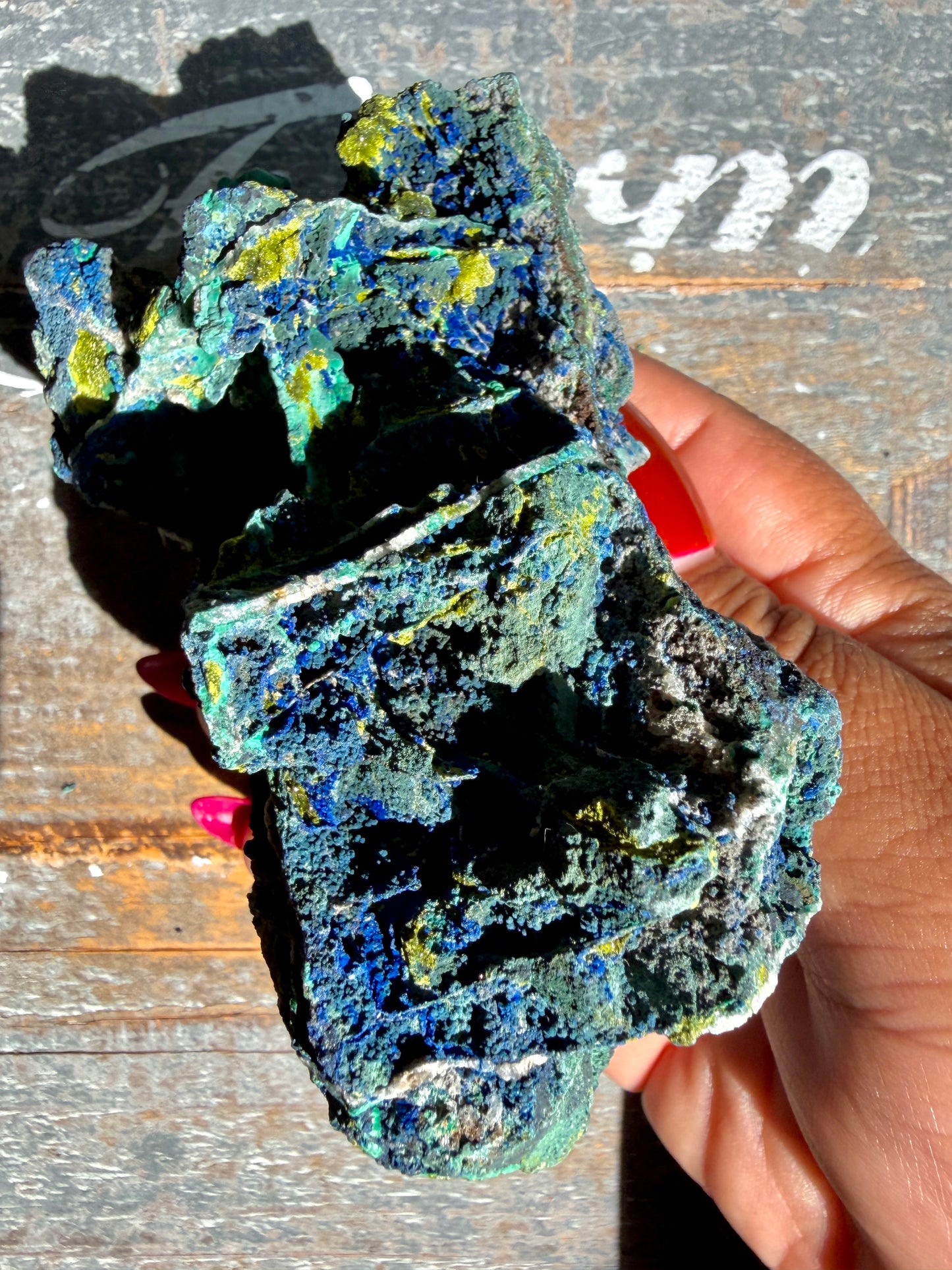 Gorgeous Malachite + Azurite on Matrix Specimen | Opt 15