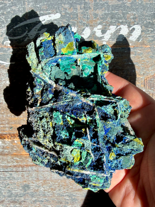 Gorgeous Malachite + Azurite on Matrix Specimen | Opt 15