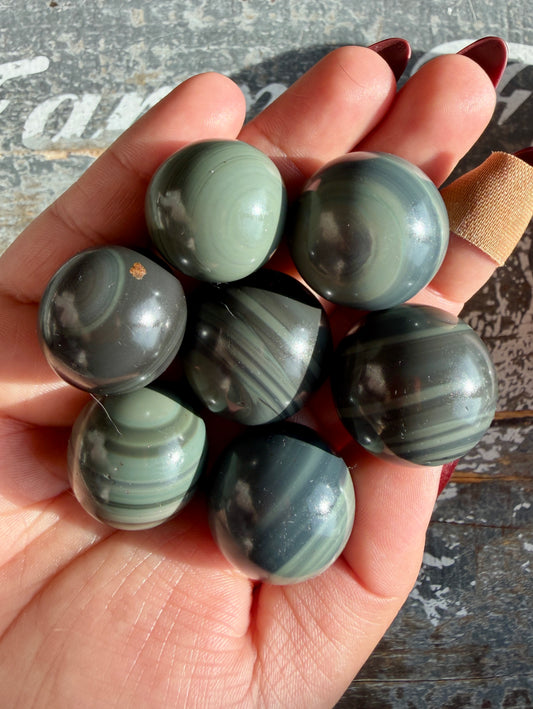 One (1) Gorgeous Platinum Obsidian Mini Sphere (25mm) | Intuitively Chosen | Mexico