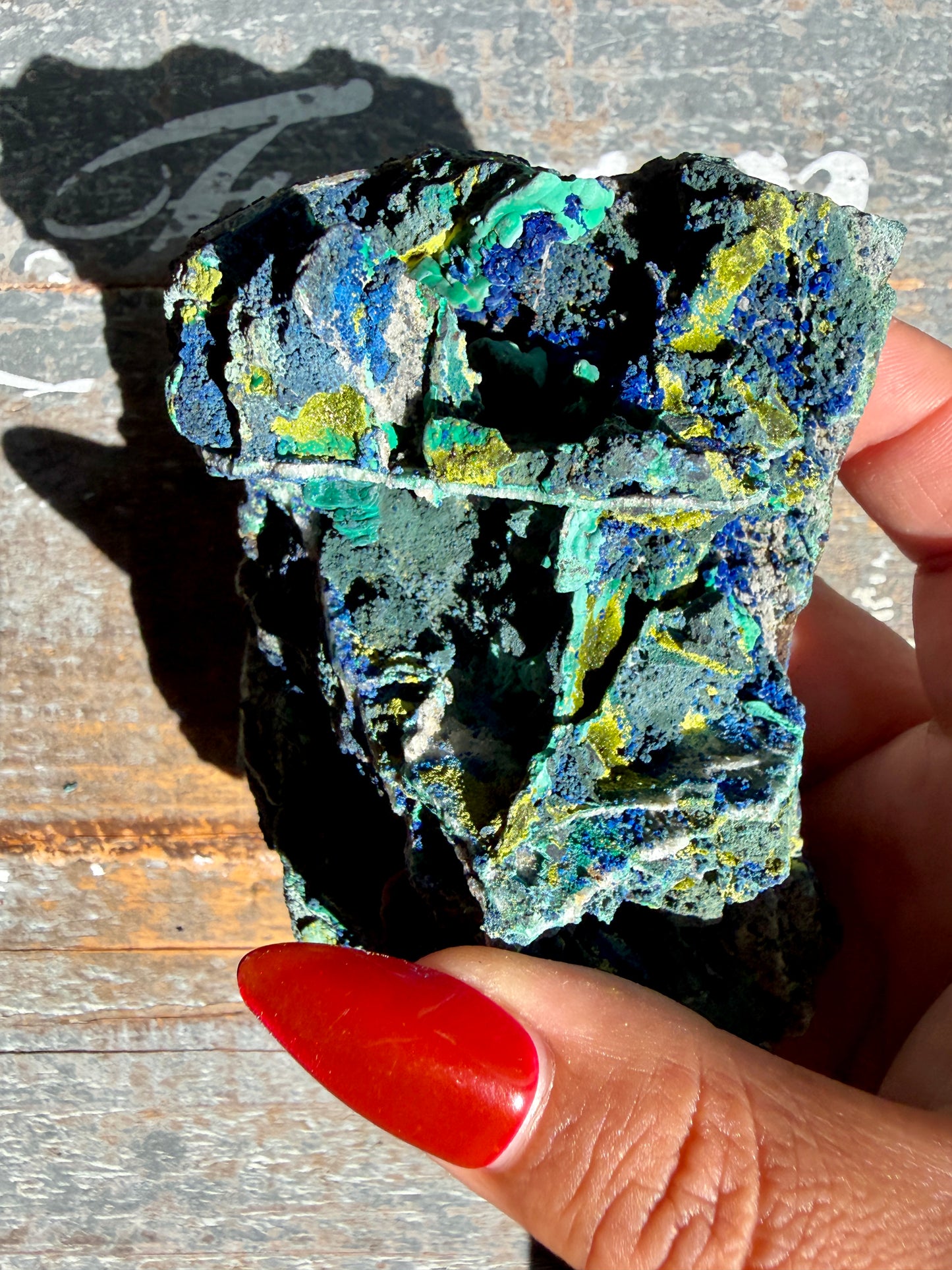 Gorgeous Malachite + Azurite on Matrix Specimen | Opt 15