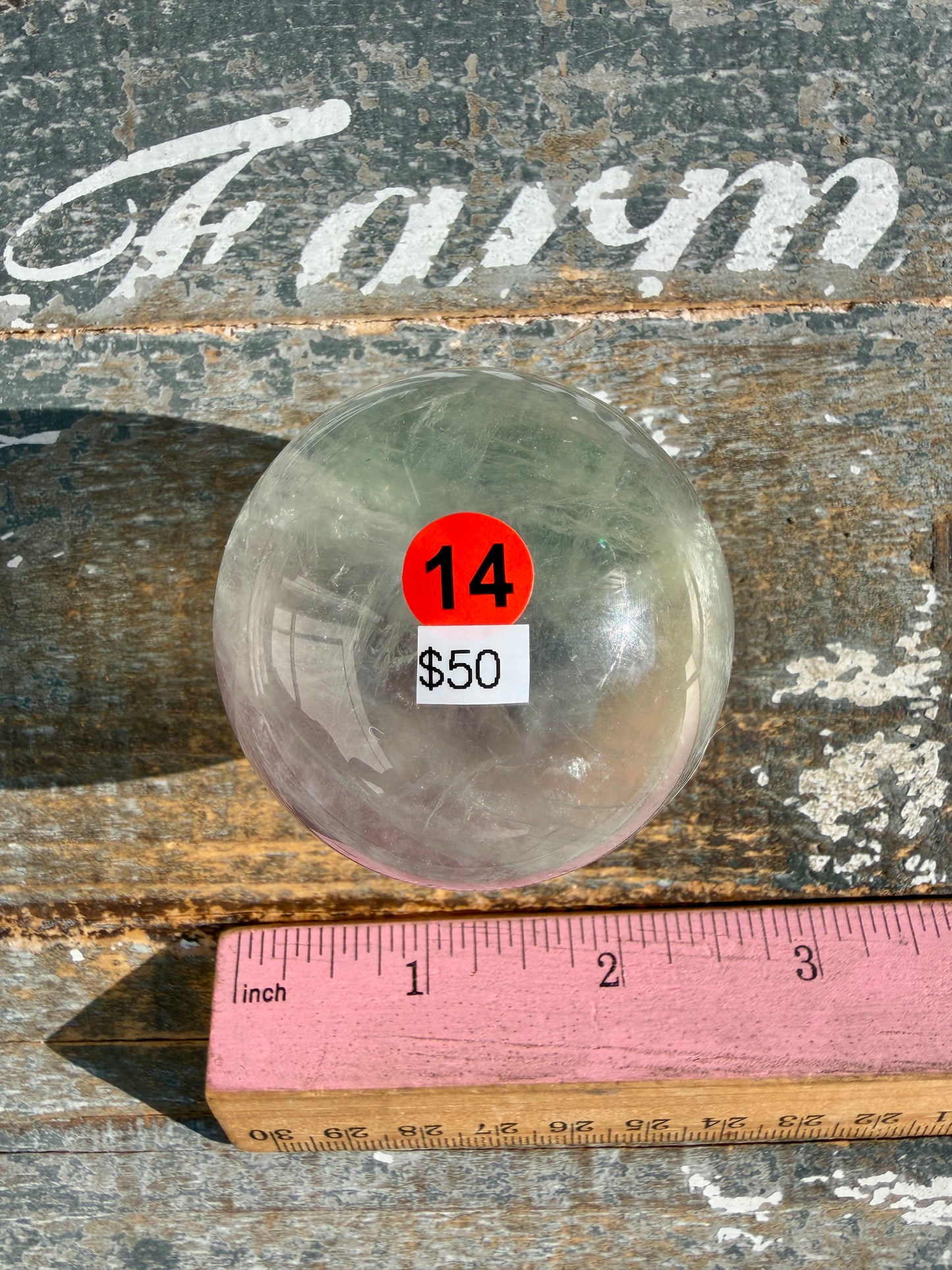 Gorgeous Stormy Water Fluorite Sphere | Opt 14