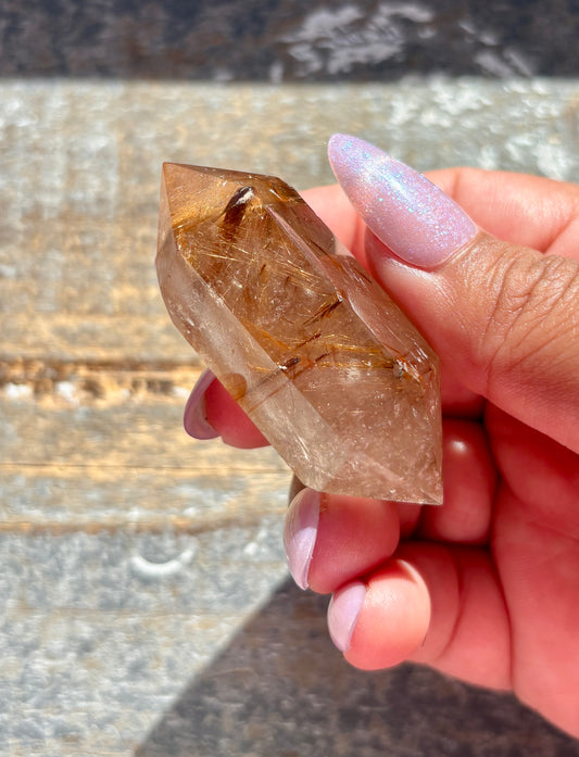 Gorgeous Golden Rutile Polished Wand from Brazil *Hawaii Gem Show Find*