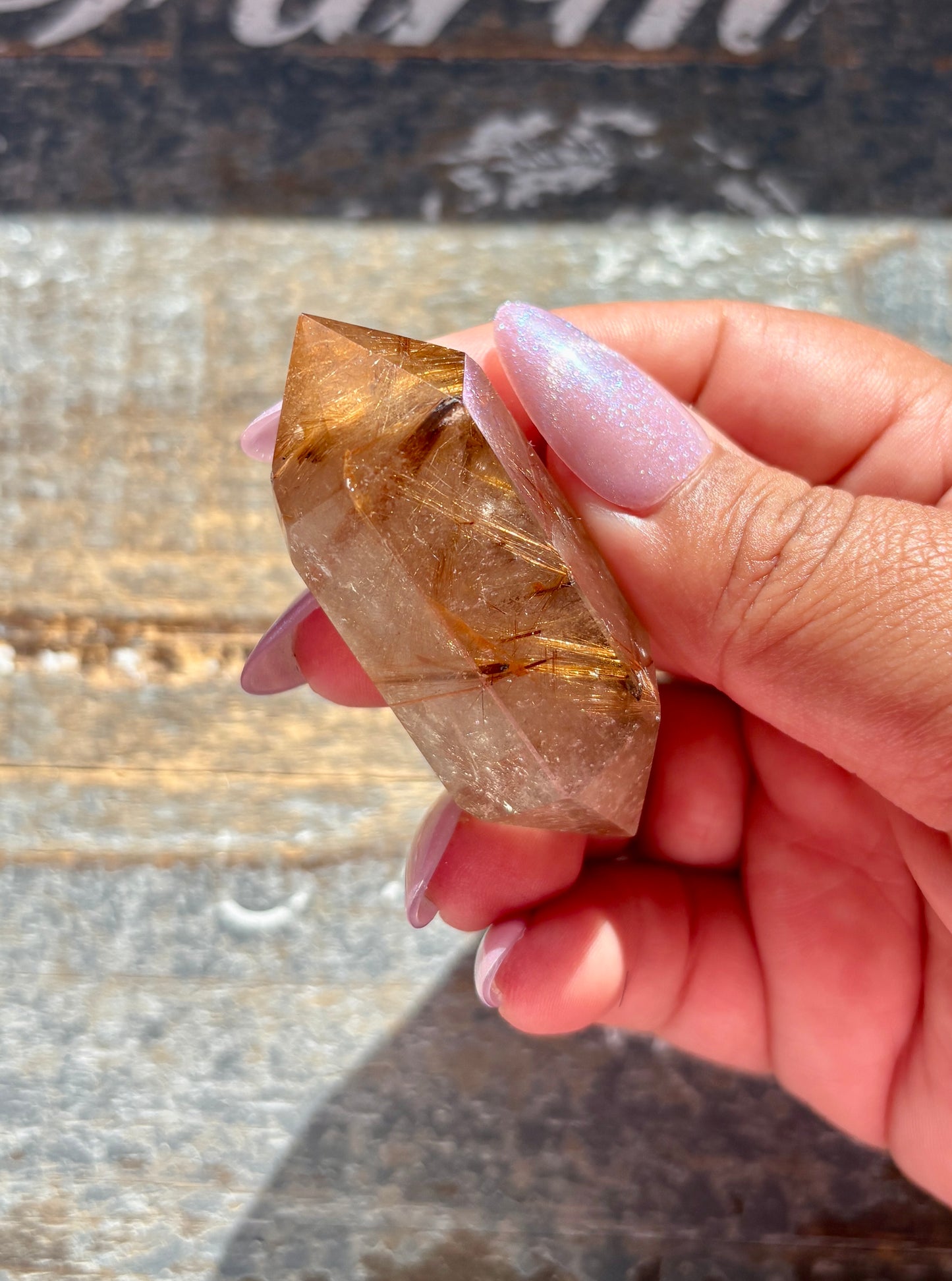 Gorgeous Golden Rutile Polished Wand from Brazil *Hawaii Gem Show Find*