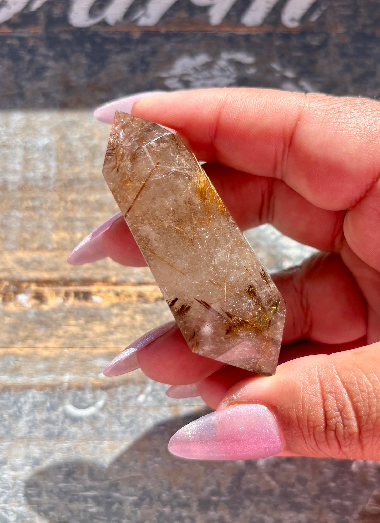 Gorgeous Golden Rutile Polished Wand from Brazil *Hawaii Gem Show Find*