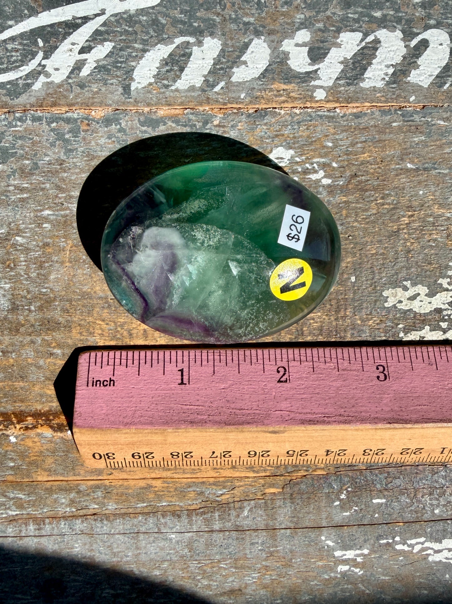 Gorgeous Rainbow Fluorite Palm Stone | Opt N