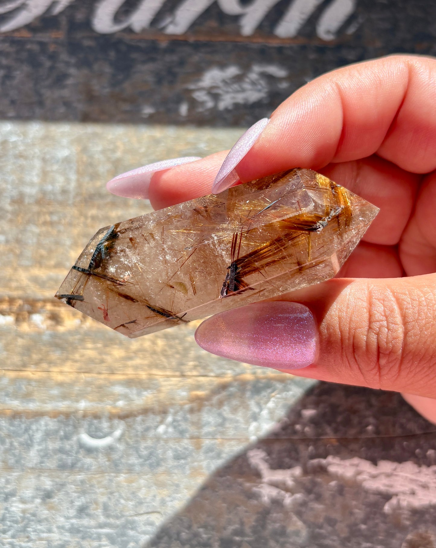 Gorgeous Golden Rutile Polished Wand from Brazil *Hawaii Gem Show Find*