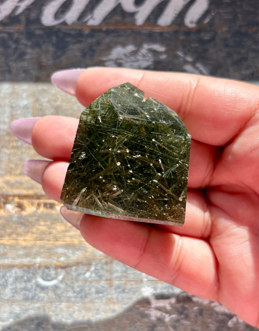 Gorgeous *RARE* Green Rutile Quartz Tower from Brazil