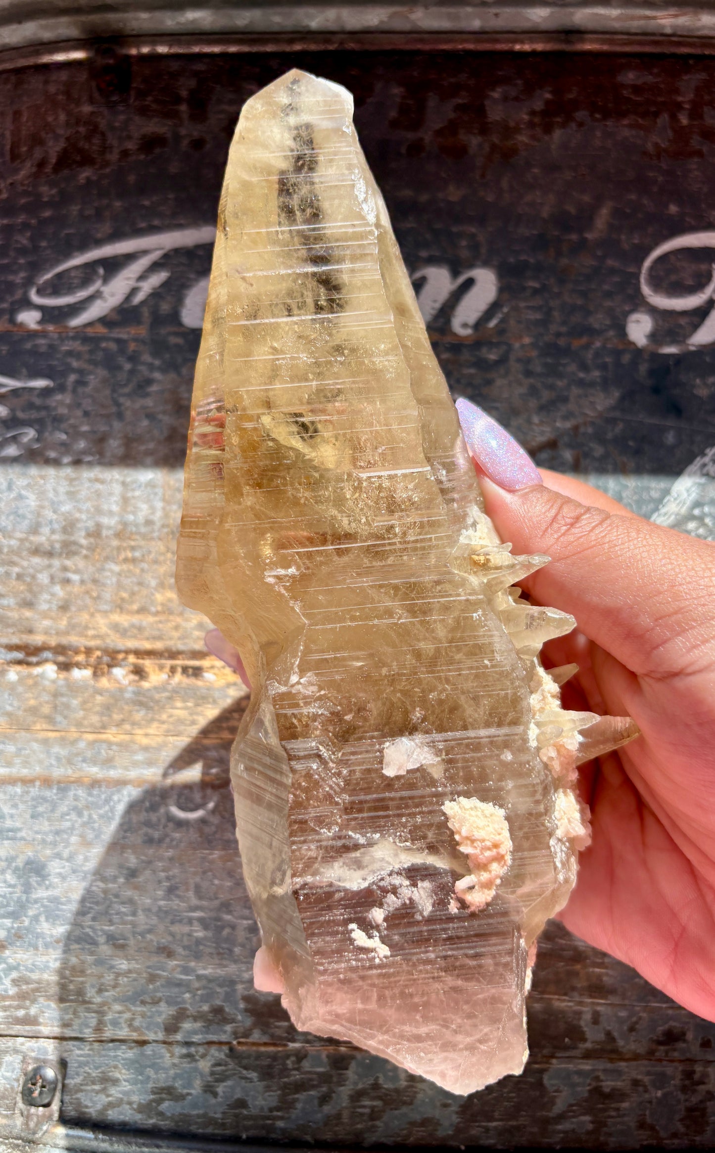 Gorgeous Tessin Habit Citrine Raw Point from the Swiss Alps