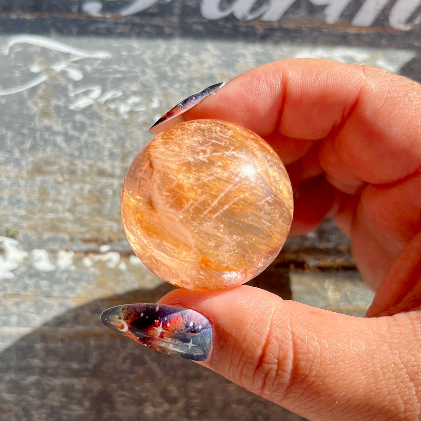 Gorgeous High Grade Rose Quartz Included (Snow Quartz) Mini Sphere from Brazil | Opt L