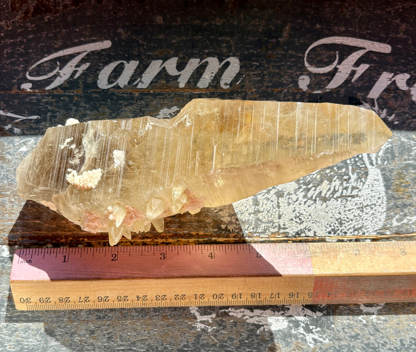 Gorgeous Tessin Habit Citrine Raw Point from the Swiss Alps