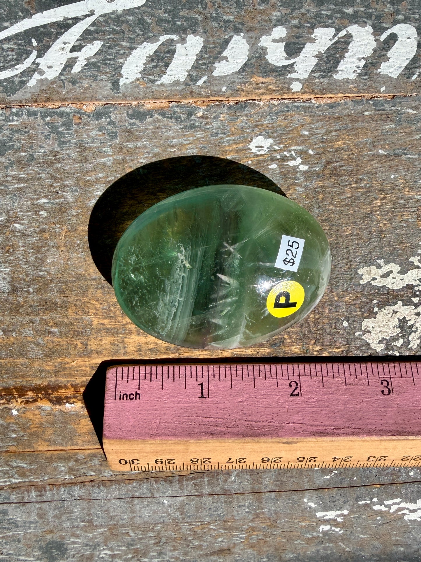 Gorgeous Rainbow Fluorite Palm Stone | Opt P