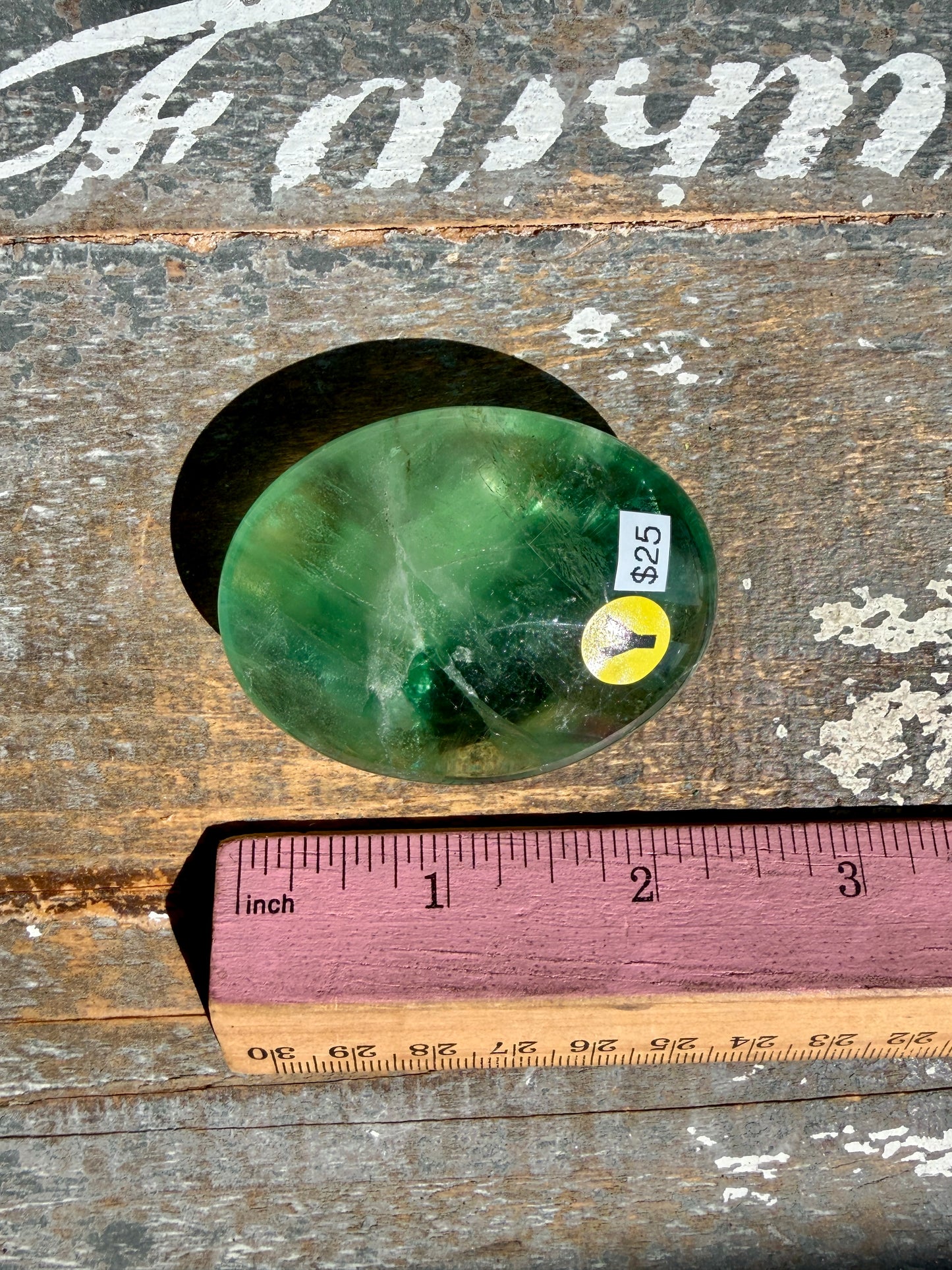 Gorgeous Rainbow Fluorite Palm Stone | Opt Y