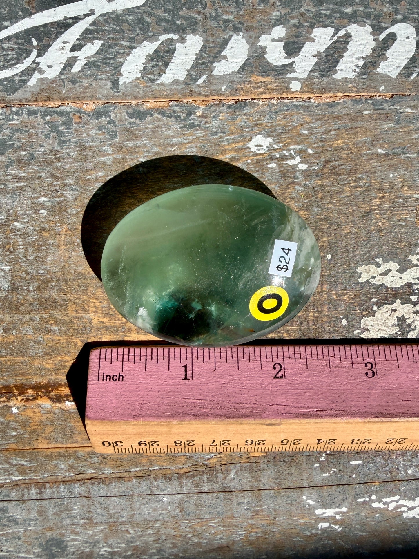 Gorgeous Rainbow Fluorite Palm Stone | Opt O