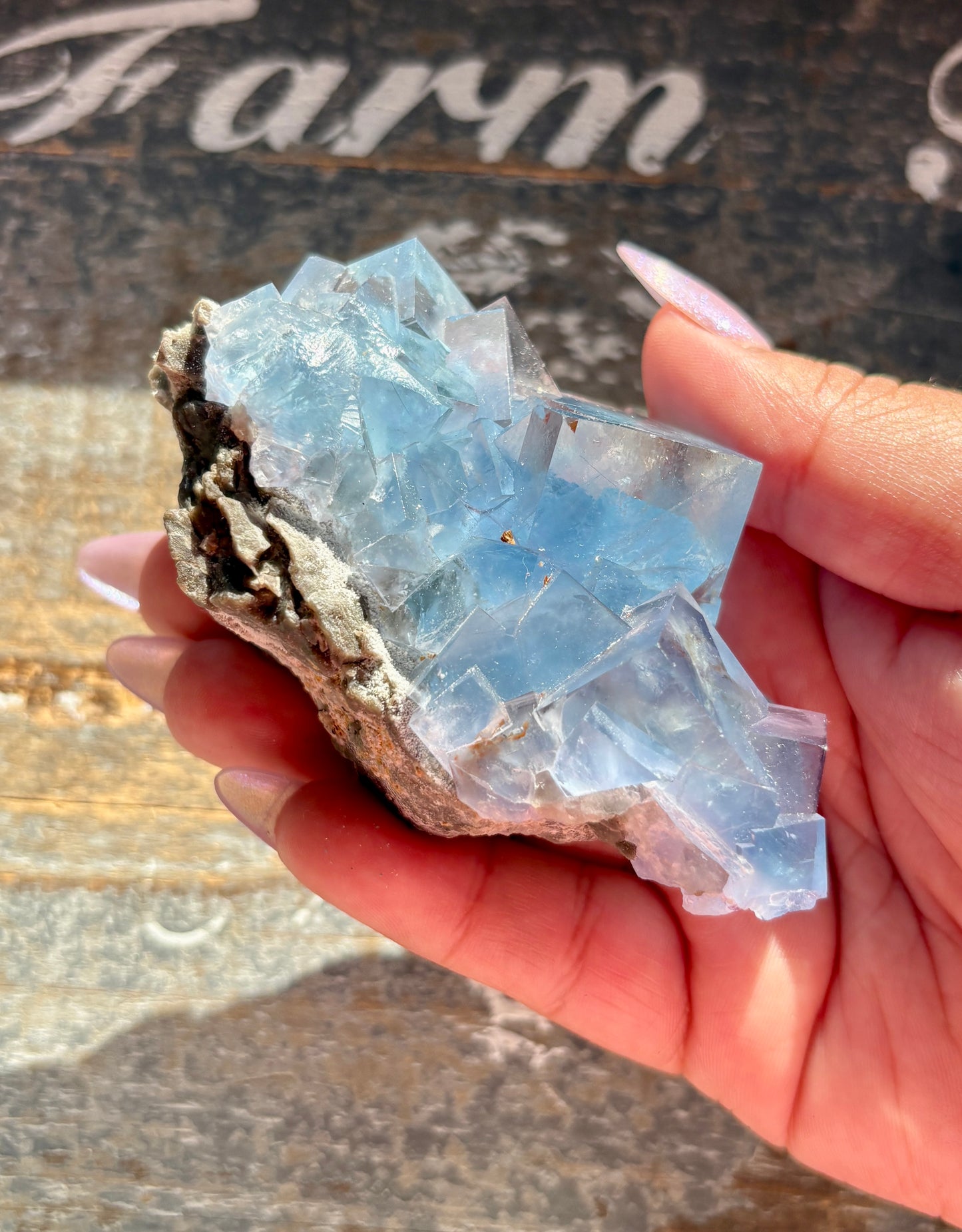 Gorgeous Cubic Blue Fluorite from China *Collectors Piece*