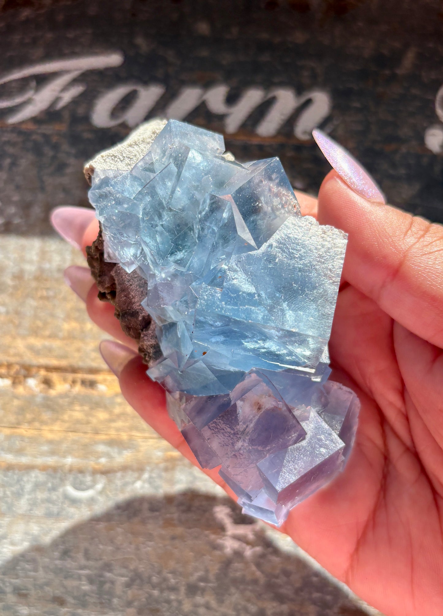 Gorgeous Cubic Blue Fluorite from China *Collectors Piece*