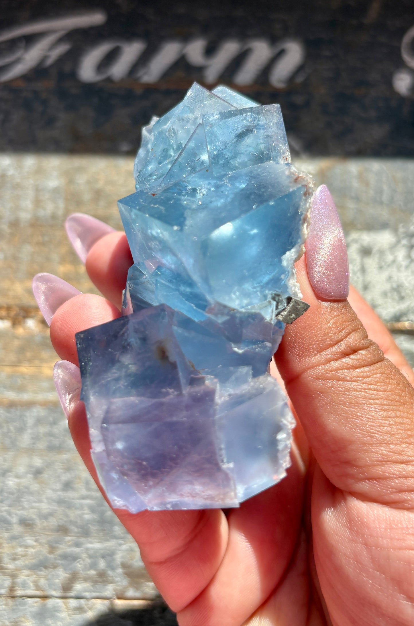 Gorgeous Cubic Blue Fluorite from China *Collectors Piece*