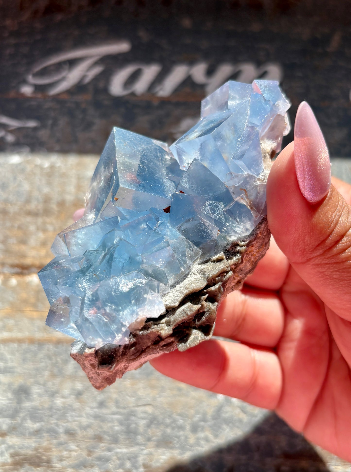 Gorgeous Cubic Blue Fluorite from China *Collectors Piece*