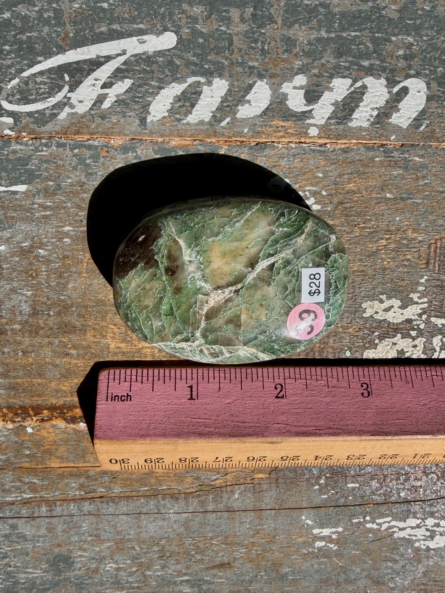 Gorgeous Optical Calcite + Moss Agate Combo Mineral Palm Stone | India | Opt 39
