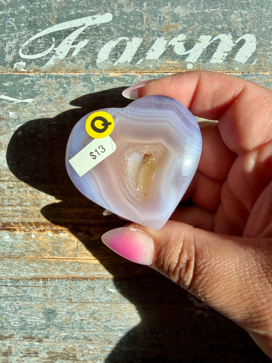 Druzy Agate Heart | Opt Q
