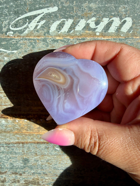 Druzy Agate Heart | Opt Q